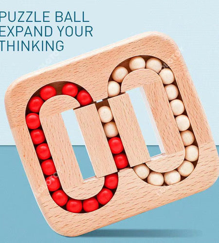Wooden Puzzle Ball Toys Luban Lock for Children Educational Early Education Rolling Magical Bean Cube Balls