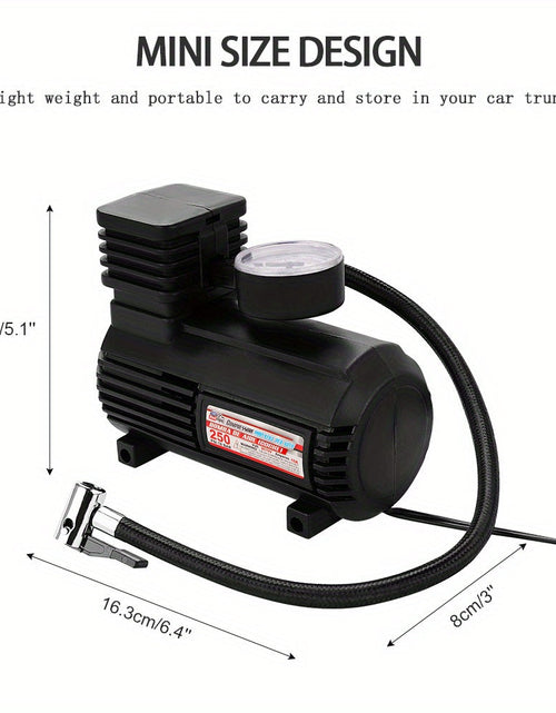Load image into Gallery viewer, Portable Auto Tire Inflator 12V Air Compressor
