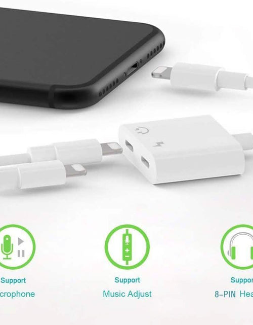 Load image into Gallery viewer, 2-in-1 for Lightning Adapter For iPhone 7 8 Plus 10 X
