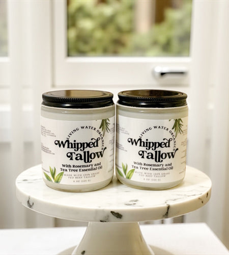 100% Grass Fed Whipped Tallow for Face, Hair, and Skin, Natural Tallow