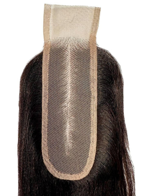 Load image into Gallery viewer, Yaki Straight 2x6 Transparent Lace Human Hair Closure
