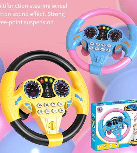 Interactive Kids Steering Wheel Toy – Music, Lights & Real Driving Experience