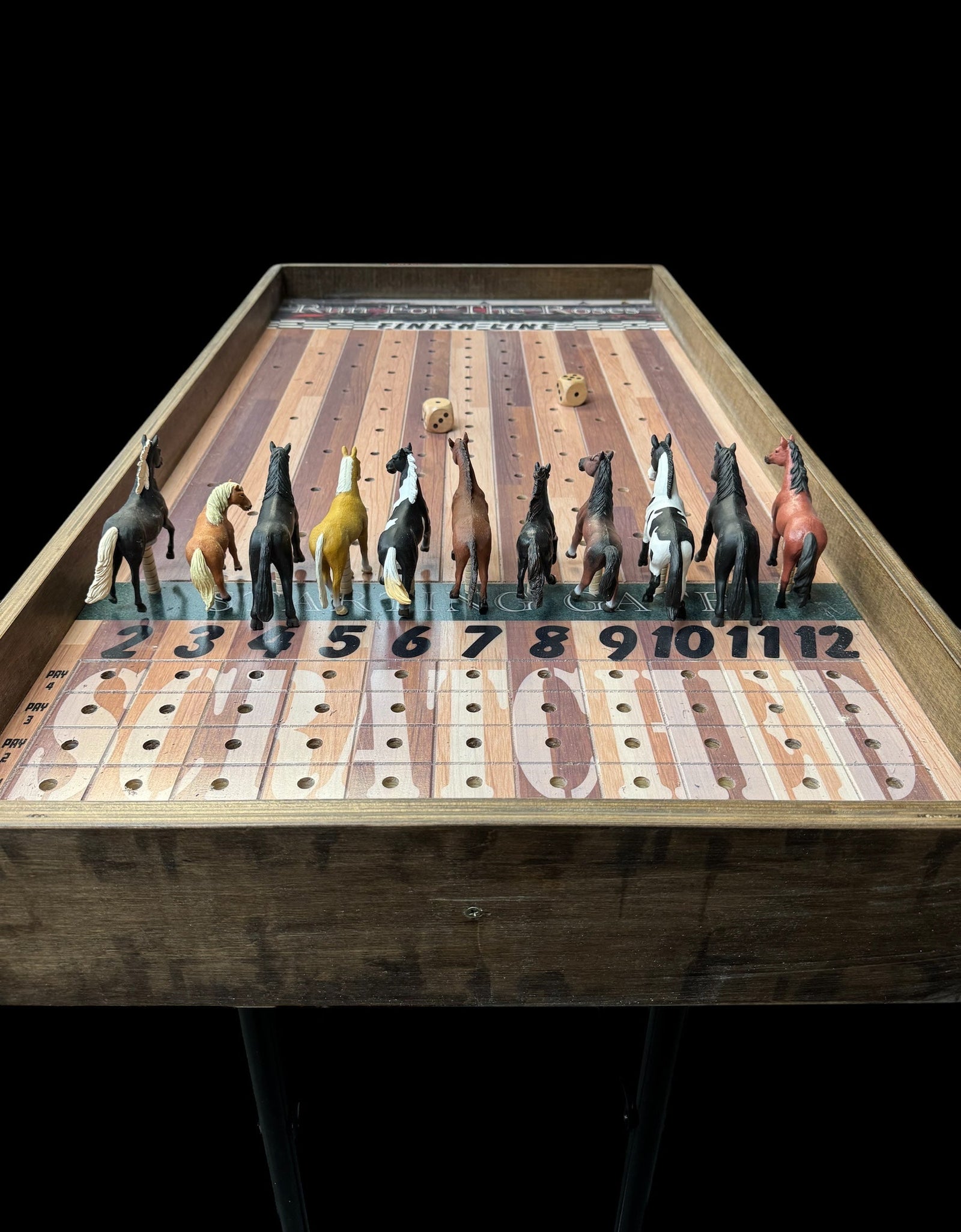 Jumbo Horse Game with Stained Rails