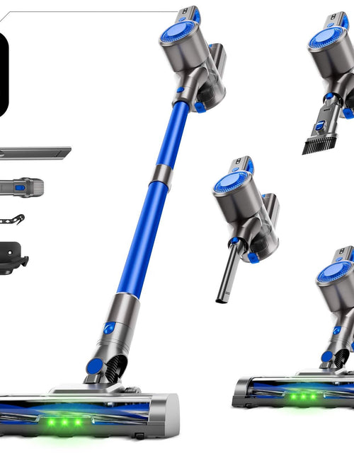 Load image into Gallery viewer, Cordless Vacuum Cleaner with LED Light &amp; Removable Battery – Blue
