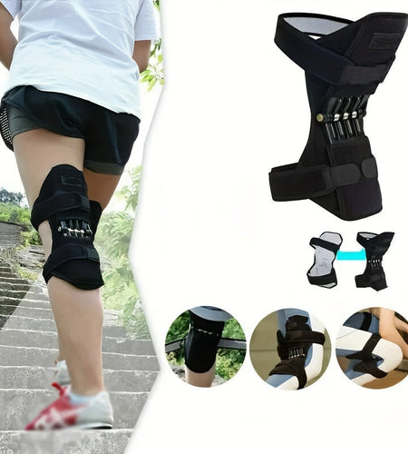 Adjustable Knee Support Brace with Dual Spring Stabilizers