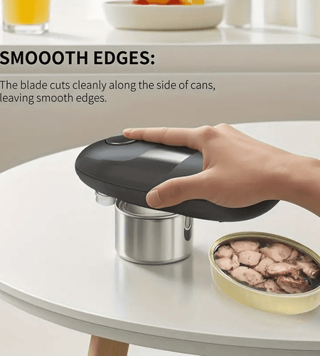 One Touch Electric Can Opener – Automatic Hands-Free Jar & Bottle Opener for Easy Kitchen Use