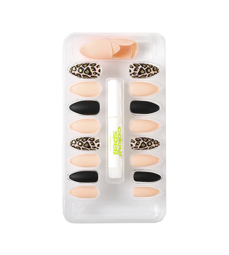 Press On Nails & Glue - Stiletto Cheetah