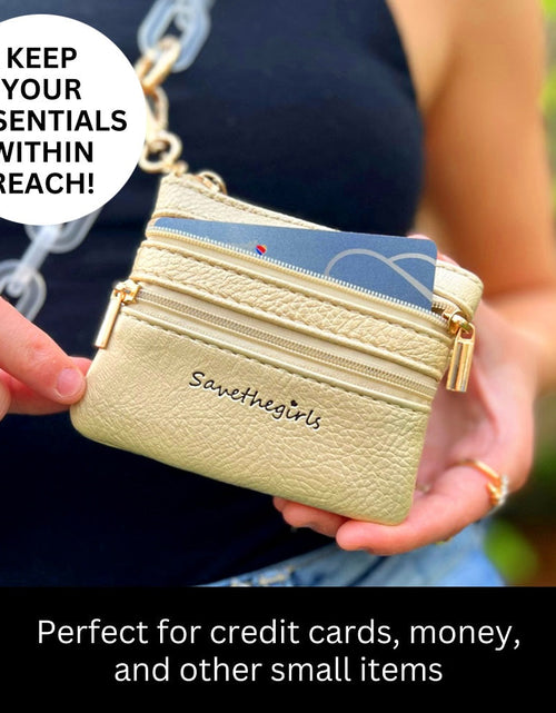 Load image into Gallery viewer, Zippered Pouch Gold w/Silver Hardware
