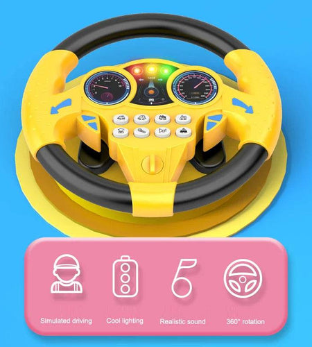 Interactive Kids Steering Wheel Toy – Music, Lights & Real Driving Experience