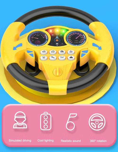 Load image into Gallery viewer, Interactive Kids Steering Wheel Toy – Music, Lights &amp; Real Driving Experience
