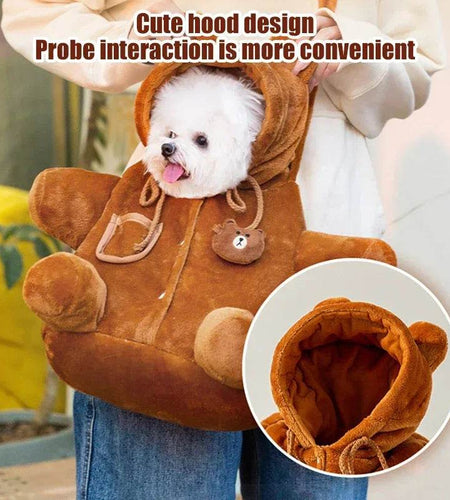 Cozy Bear Pet Carrier – Windproof & Warm for Autumn Adventures!