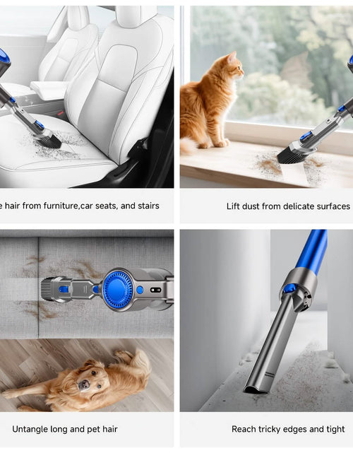 Load image into Gallery viewer, Cordless Vacuum Cleaner with LED Light &amp; Removable Battery – Blue
