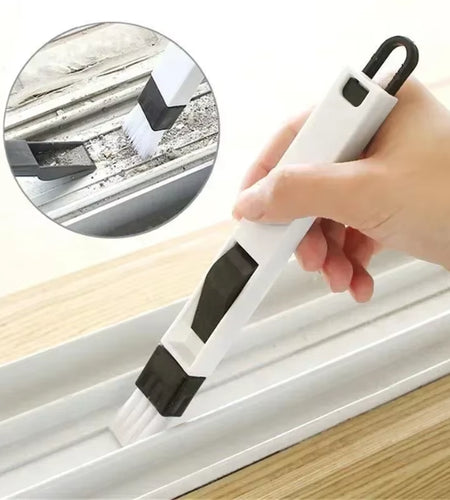 Cleansweep Polished Window Track & Keyboard Brush – Nook & Cranny Dust Shovel for Effortless Cleaning