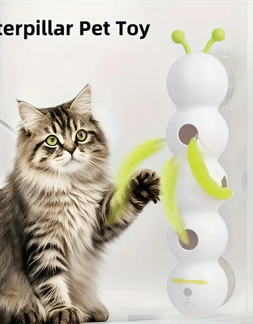 Load image into Gallery viewer, Wiggly Caterpillar Cat Toy – Automatic Motion for Endless Play!
