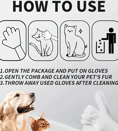 2-in-1 Pet Gloves – Gentle Massage + Odor Elimination in One!