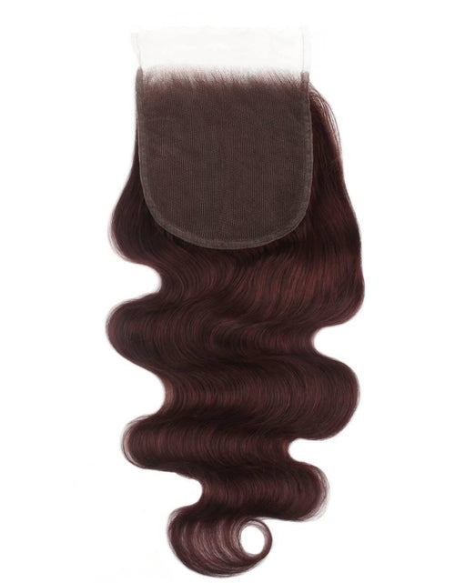 Load image into Gallery viewer, Burgundy Body Wave 5x5 HD Lace Human Hair Closure
