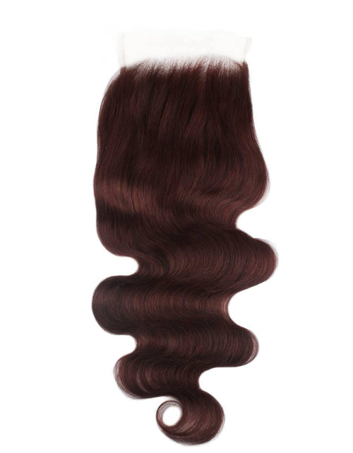 Load image into Gallery viewer, Burgundy Body Wave 5x5 HD Lace Human Hair Closure

