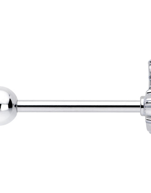 Load image into Gallery viewer, Blue Gem Twining Vine Barbell Tongue Ring
