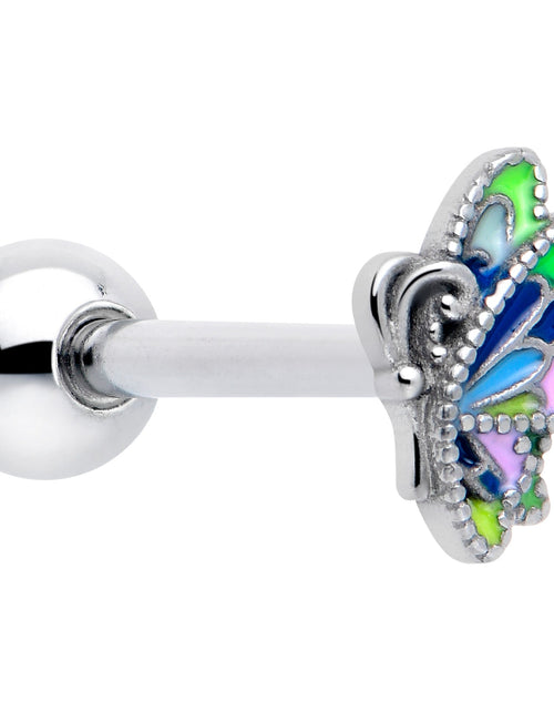 Load image into Gallery viewer, Pastel Profile Butterfly Barbell Tongue Ring
