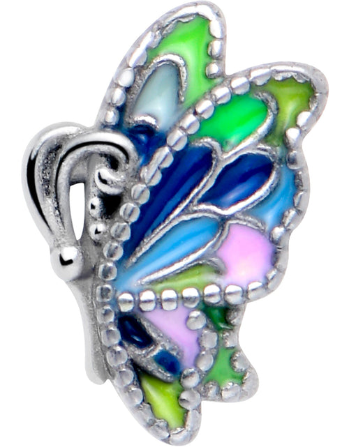 Load image into Gallery viewer, Pastel Profile Butterfly Barbell Tongue Ring
