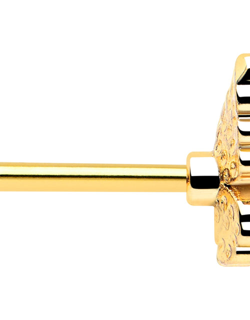 Load image into Gallery viewer, 16G 5/16 Clear Gem Gold Tone Color Block Butterfly Labret Tragus
