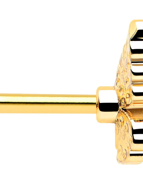 Load image into Gallery viewer, 16G 1/4 Clear Gem Gold Tone Color Block Butterfly Labret
