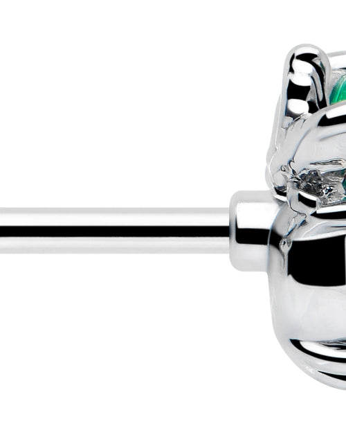 Load image into Gallery viewer, 16G 1/4 Red Green Gem Strawberry Heart Labret
