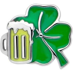 Load image into Gallery viewer, Beer Shamrock St Patricks Barbell Tongue Ring
