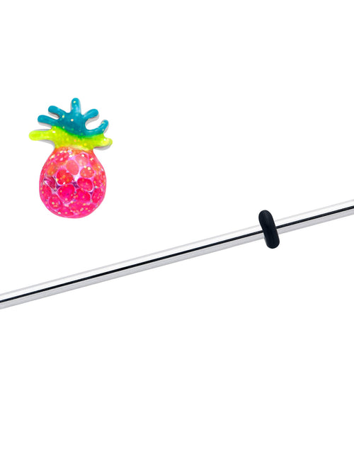 Load image into Gallery viewer, 14G Hot Tropical Pineapple Industrial Barbell 38mm
