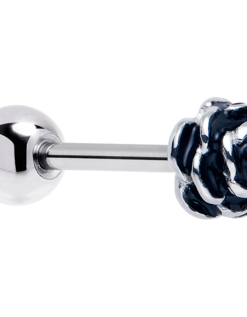 Load image into Gallery viewer, Retro Flower Rose Barbell Tongue Ring
