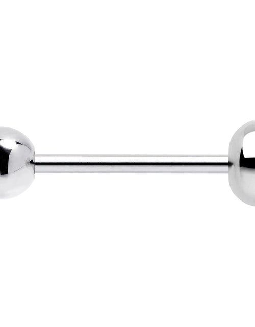 Load image into Gallery viewer, Kitty Green Eye UV Reactive Barbell Tongue Ring
