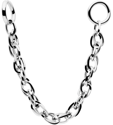 1 1/4 Flat Back Earring Removable Connector Chain Links