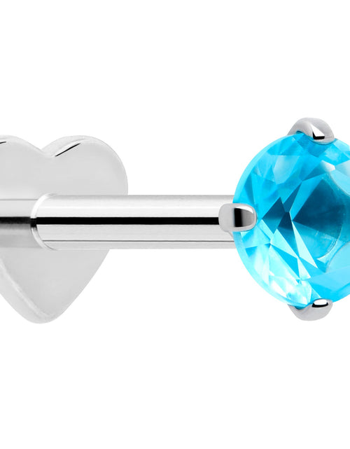 Load image into Gallery viewer, 18G 5/16 CZ Implant Grade Titanium Reversible Threadless Flatback
