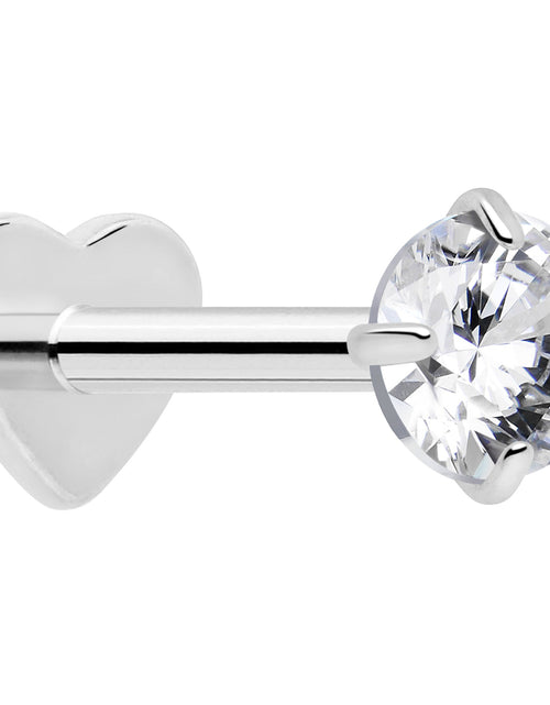 Load image into Gallery viewer, 18G 5/16 CZ Implant Grade Titanium Reversible Threadless Flatback
