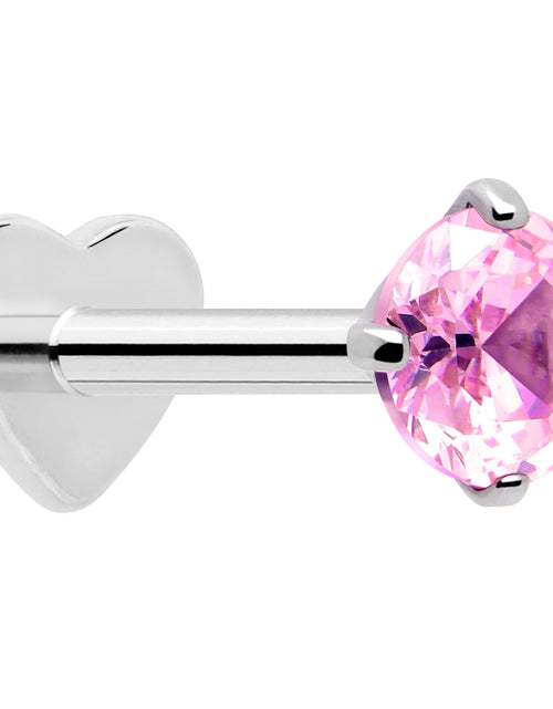 Load image into Gallery viewer, 18G 5/16 CZ Implant Grade Titanium Reversible Threadless Flatback
