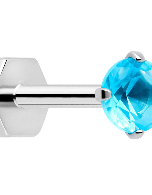 Load image into Gallery viewer, 18G 5/16 CZ Implant Grade Titanium Reversible Threadless Flatback
