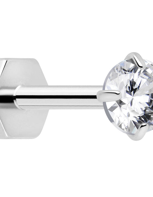 Load image into Gallery viewer, 18G 5/16 CZ Implant Grade Titanium Reversible Threadless Flatback
