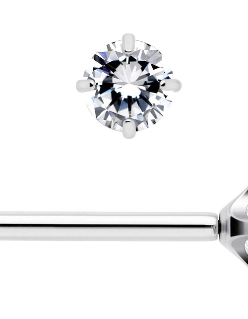 Load image into Gallery viewer, 18G 5/16 CZ Implant Grade Titanium Reversible Threadless Flatback

