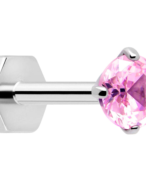 Load image into Gallery viewer, 18G 5/16 CZ Implant Grade Titanium Reversible Threadless Flatback
