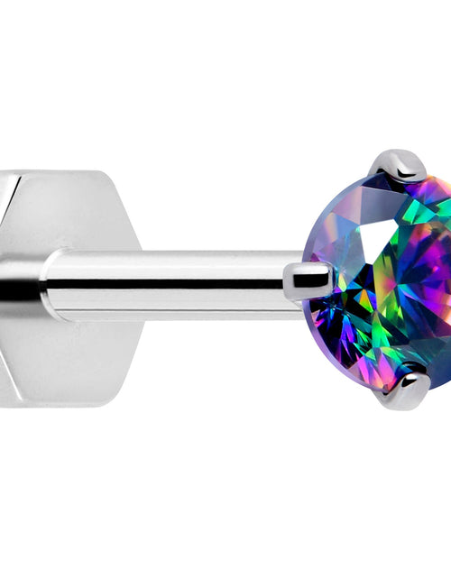 Load image into Gallery viewer, 18G 5/16 CZ Implant Grade Titanium Reversible Threadless Flatback
