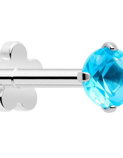 Load image into Gallery viewer, 18G 5/16 CZ Implant Grade Titanium Reversible Threadless Flatback
