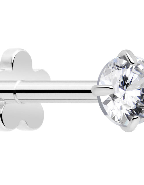 Load image into Gallery viewer, 18G 5/16 CZ Implant Grade Titanium Reversible Threadless Flatback
