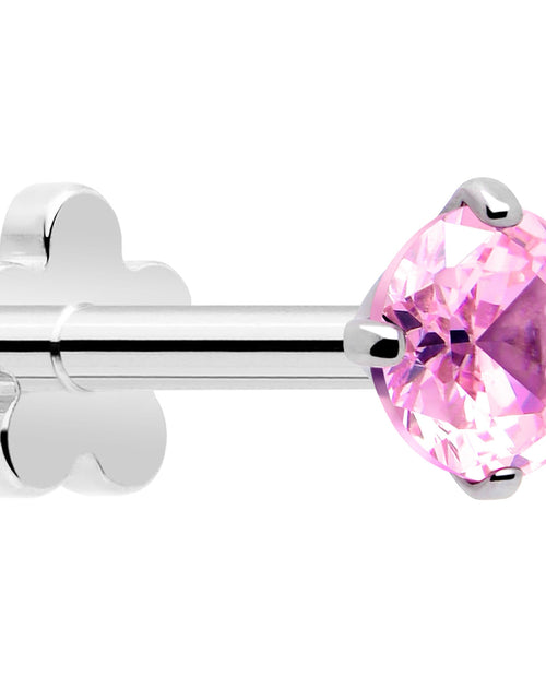 Load image into Gallery viewer, 18G 5/16 CZ Implant Grade Titanium Reversible Threadless Flatback
