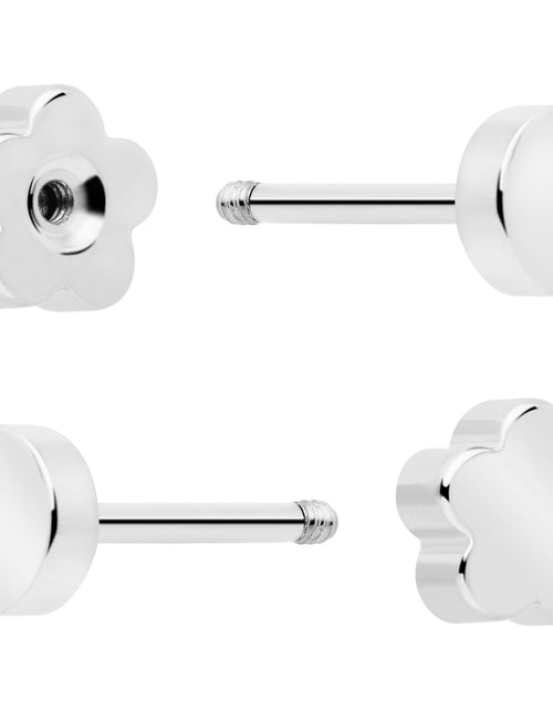 Load image into Gallery viewer, 20G Bar Disc Butterfly Reversible Flower Flat Back Earring Set of 6
