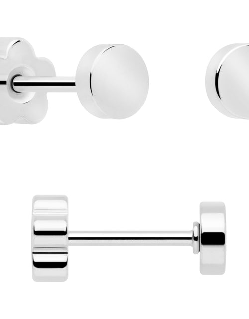 Load image into Gallery viewer, 20G Bar Disc Butterfly Reversible Flower Flat Back Earring Set of 6
