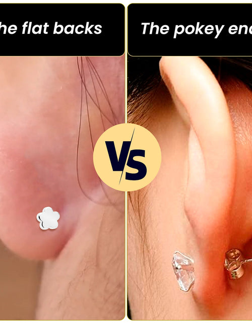 Load image into Gallery viewer, 20G CZ Gem Ball Arch Butterfly Reversible Flower Flat Back Earring Set of 6
