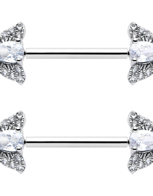 Load image into Gallery viewer, 14G 9/16 Style Butterfly Threadless Nipple Ring Set
