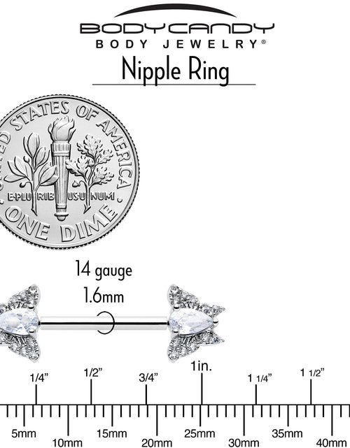Load image into Gallery viewer, 14G 9/16 Style Butterfly Threadless Nipple Ring Set

