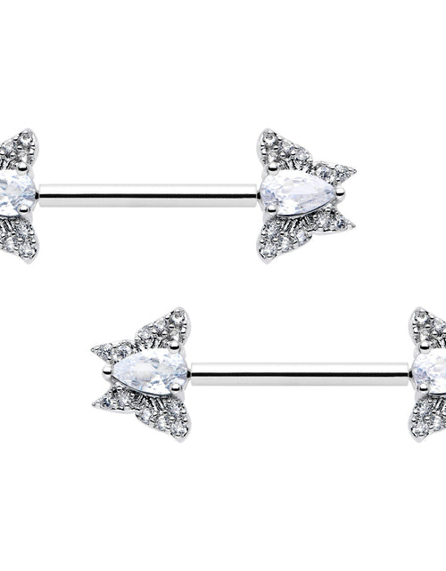 Load image into Gallery viewer, 14G 9/16 Style Butterfly Threadless Nipple Ring Set
