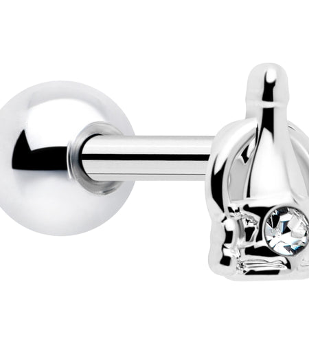 16G 1/4 Clear Gem Champagne Dreams Cartilage Tragus Earring